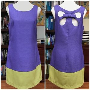 Oleg Cassini Color Blocked Shift Dress